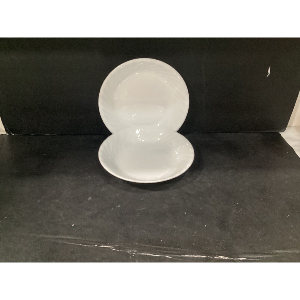 Set Of 2 Corelle ENHANCEMENTS 20-oz PASTA /SOUP BOWLS 8.5" White Swirl